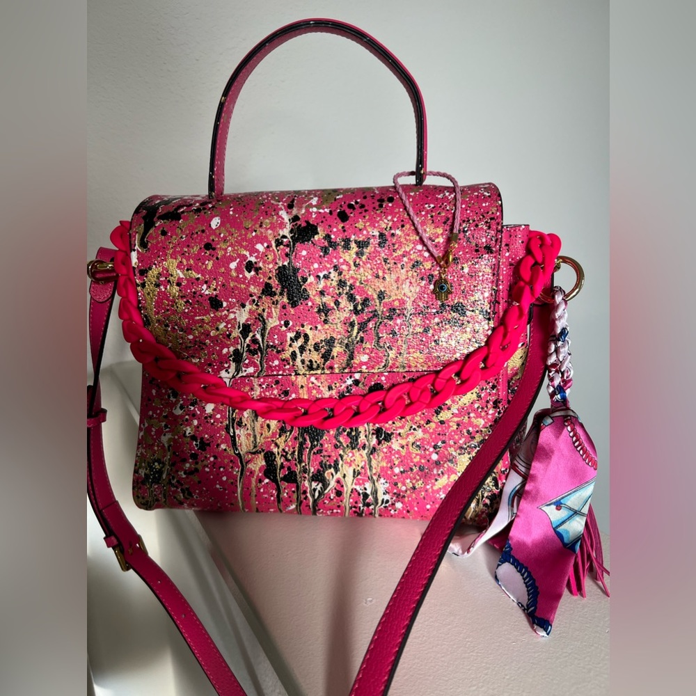 Anca Barbu Hand painted bag with strap
